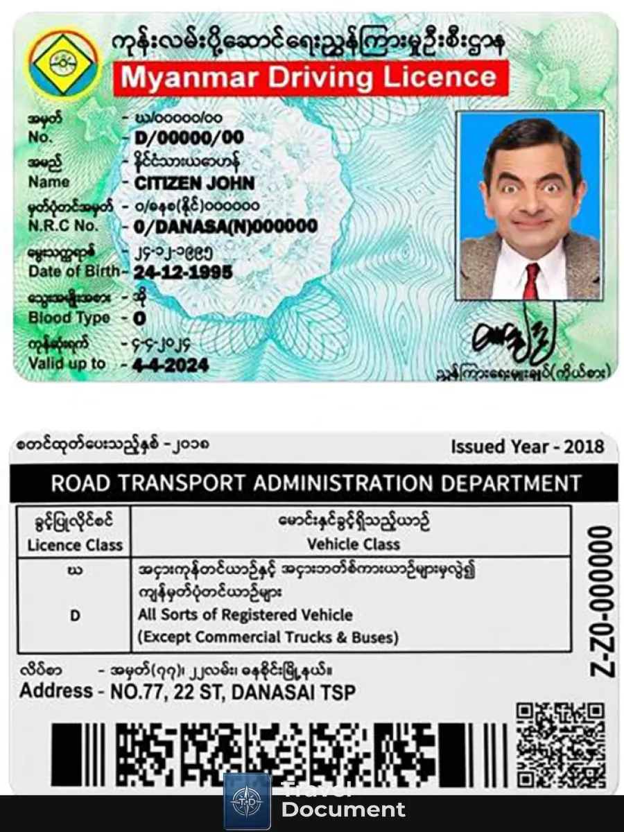 Myanmar Dl — Driver License