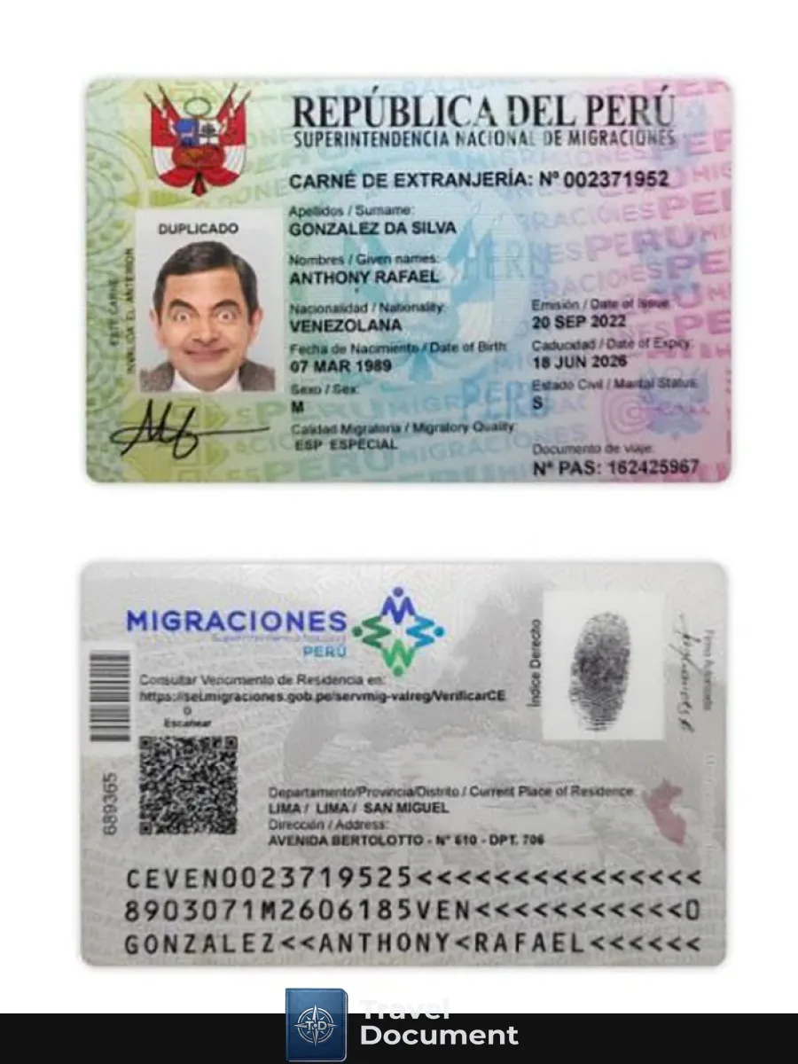 Peru National Id Card — ID Cards