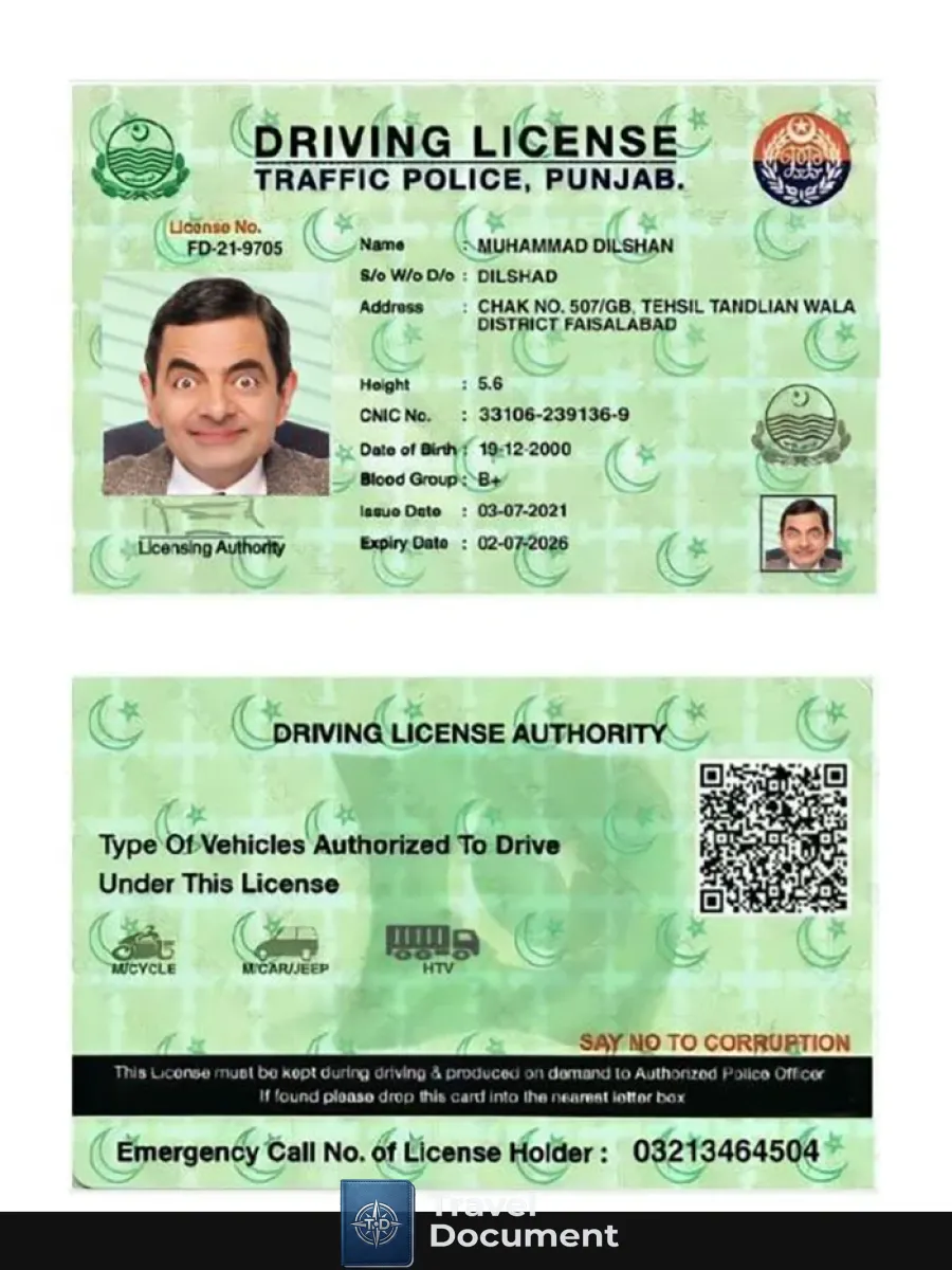India Punjab Driving License 2021 Present — Driver License