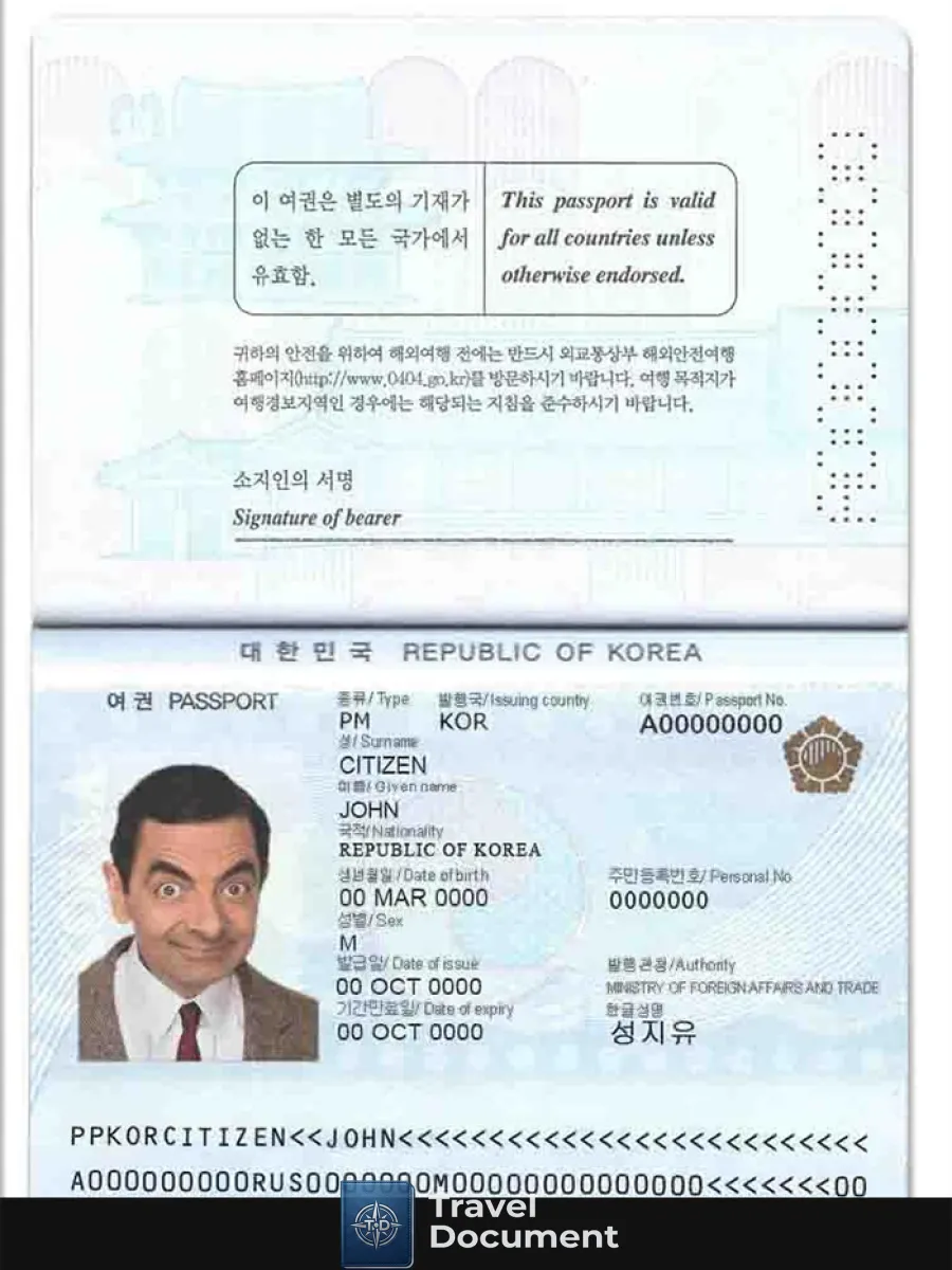 South Korea Passport — Passports