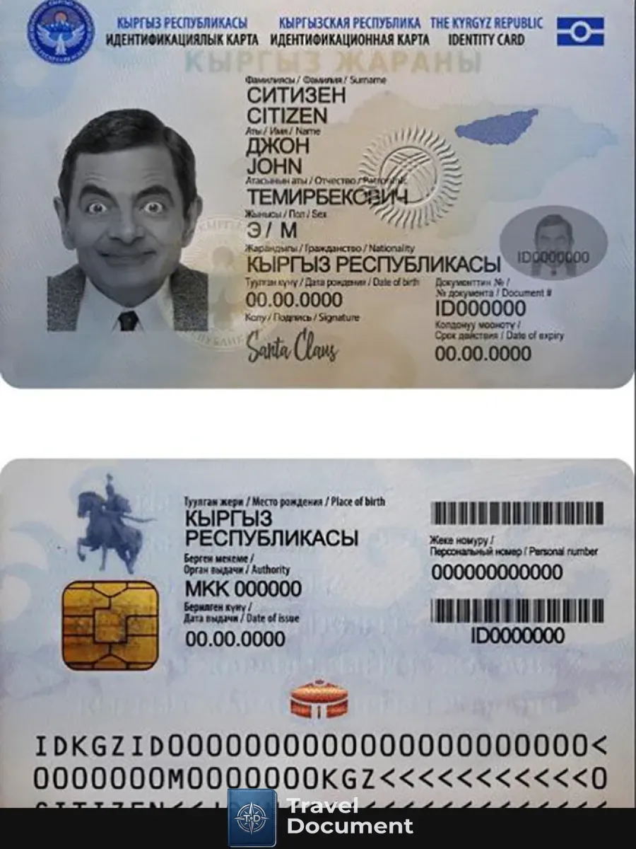 Kyrgyzstan Id Template — ID Cards