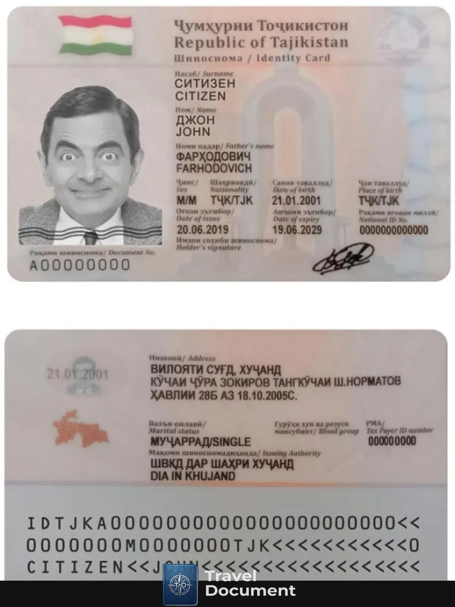 Tajikistan Id — ID Cards