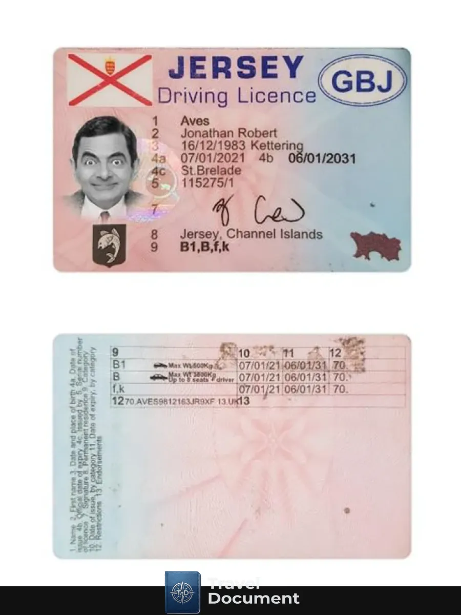 Jersey Driving License — Driver License