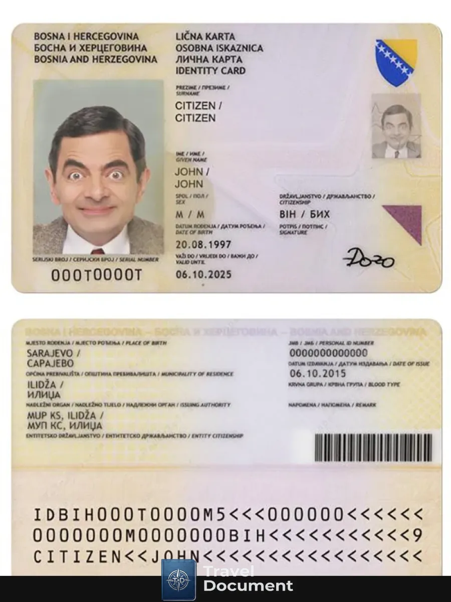 Bosnia And Herzegovina Id 2015 2025 — ID Cards