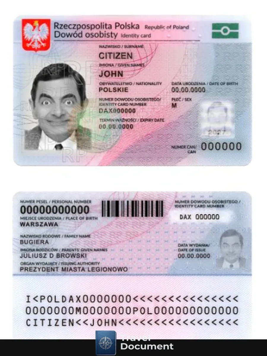 Poland Id Card 2019 Present Version 2 — ID Cards