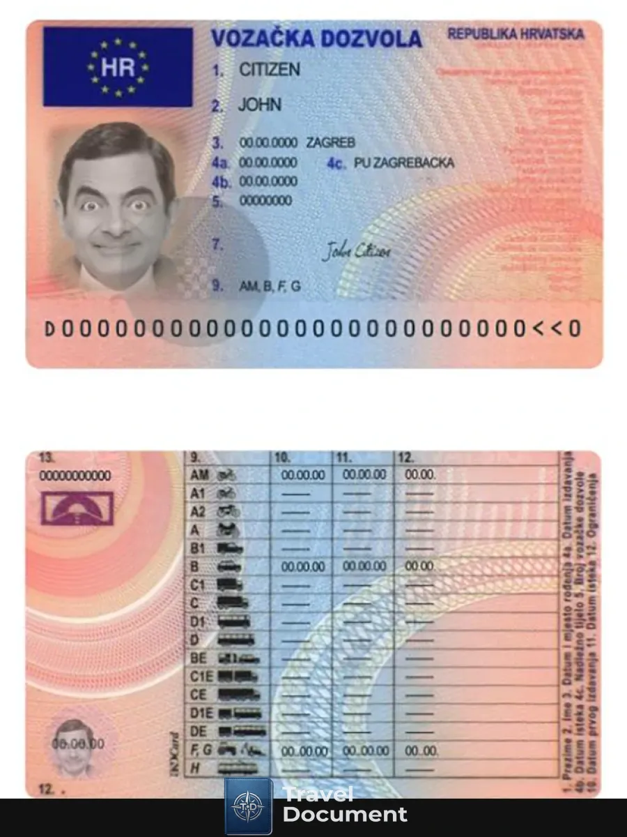 Croatia Driving License Version 2 — Driver License