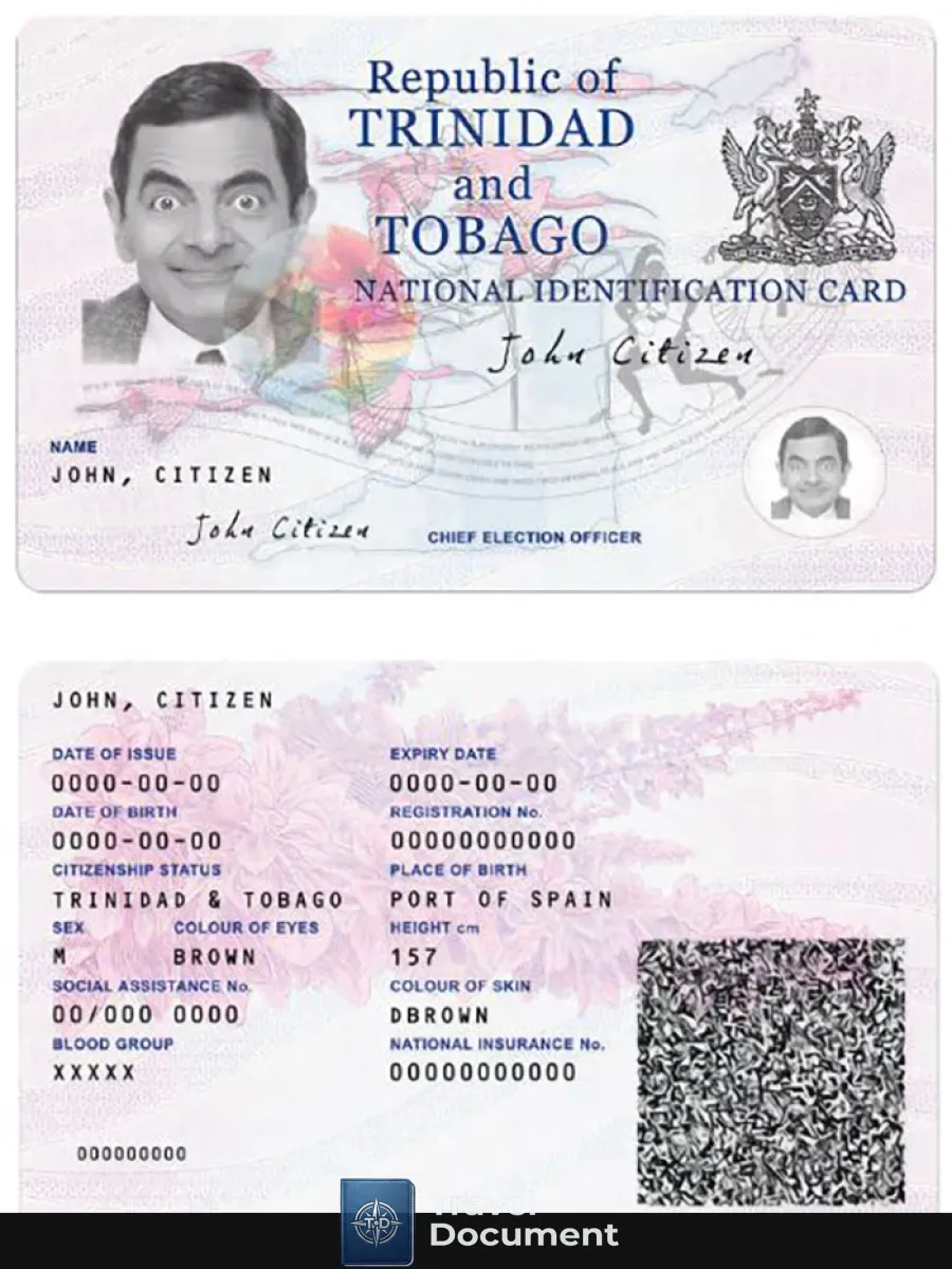 Trinidad And Tobaco Id Card — ID Cards
