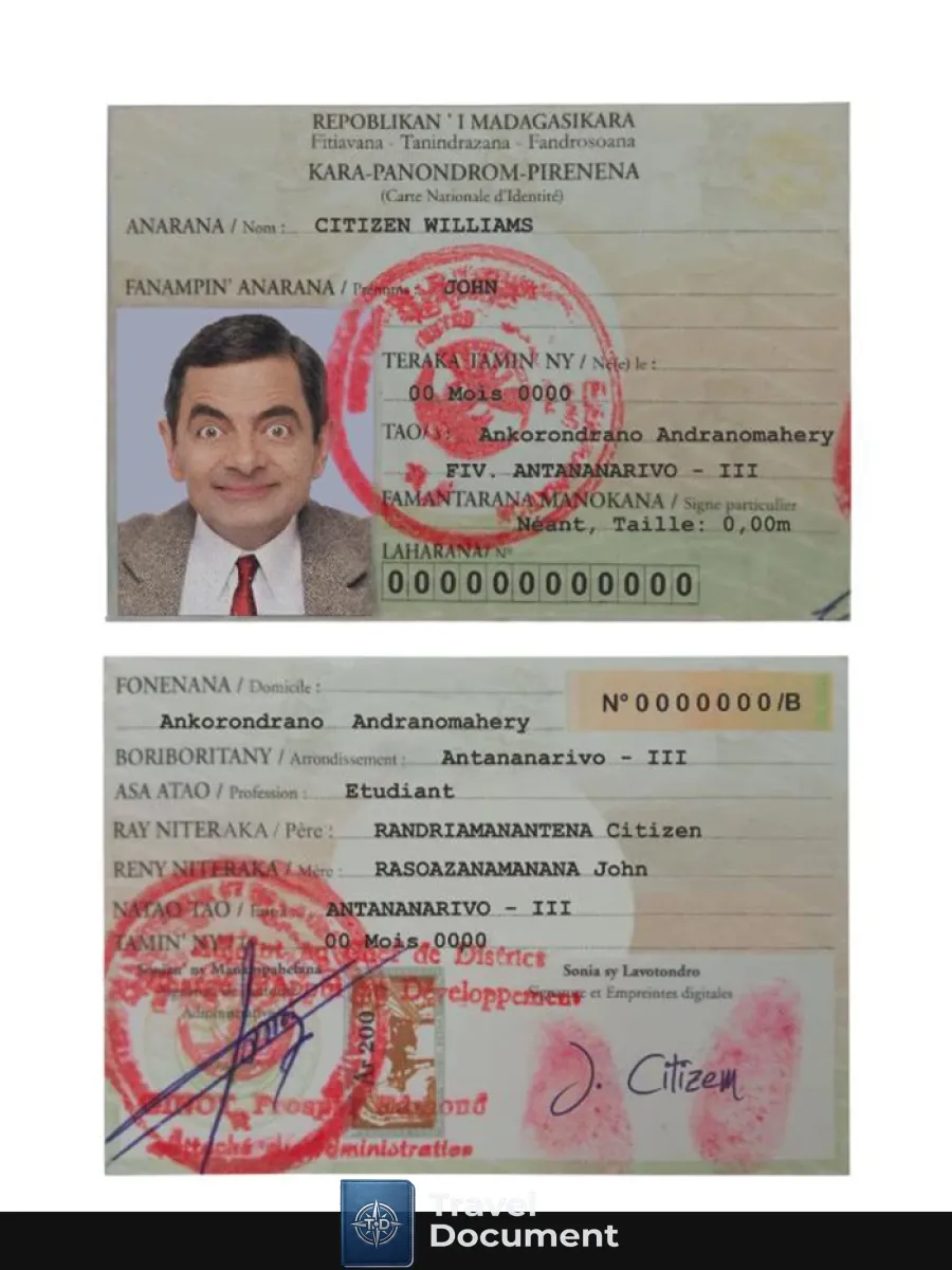 Madagascar Id Card — ID Cards