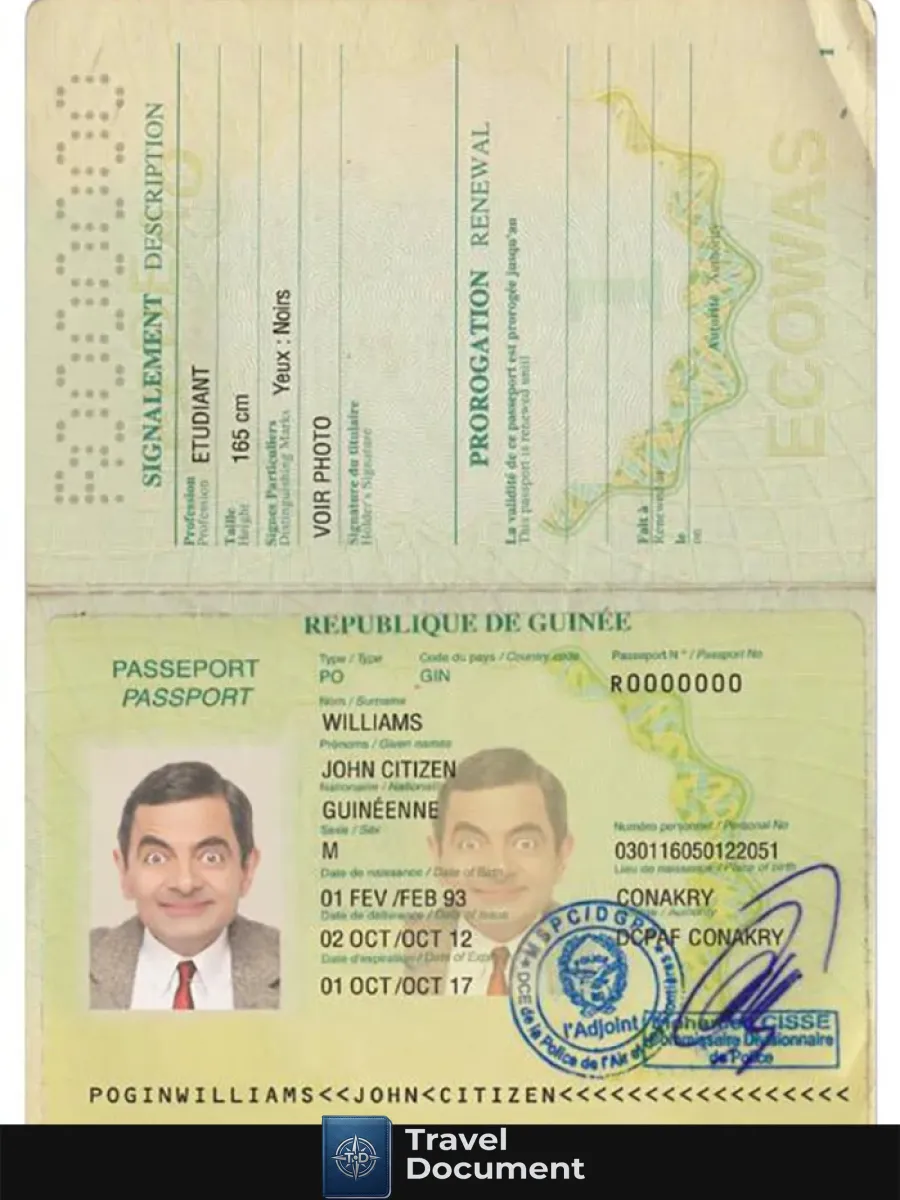 Guinea Passport Version 2 — Passports