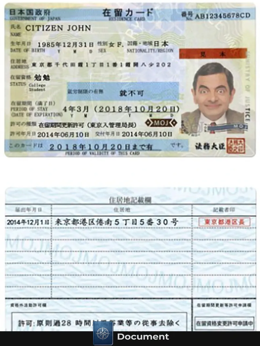 Japan Residence Permit — Residence Permit