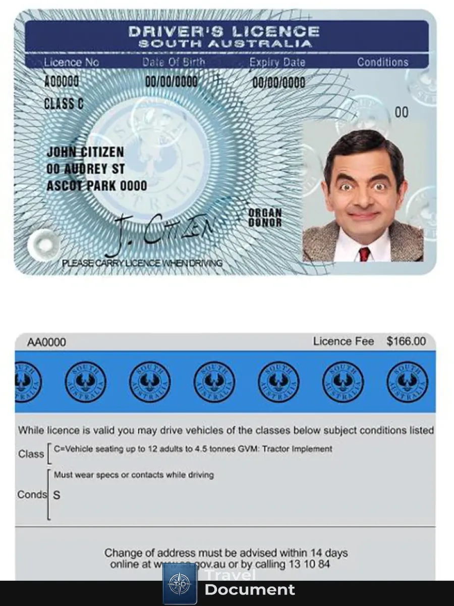 South Australia Driving License — Driver License
