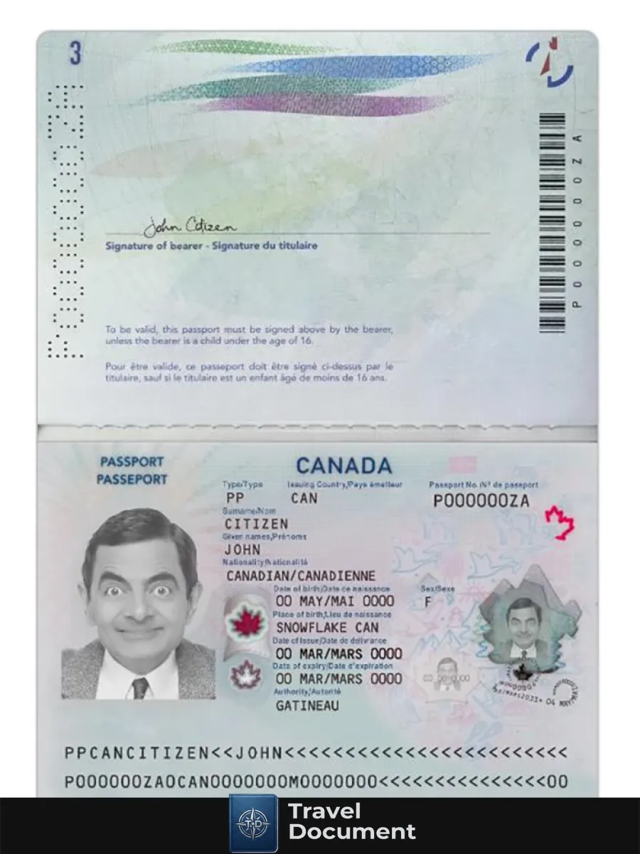 Canada Passport 2023 Present Version 2 — Passports
