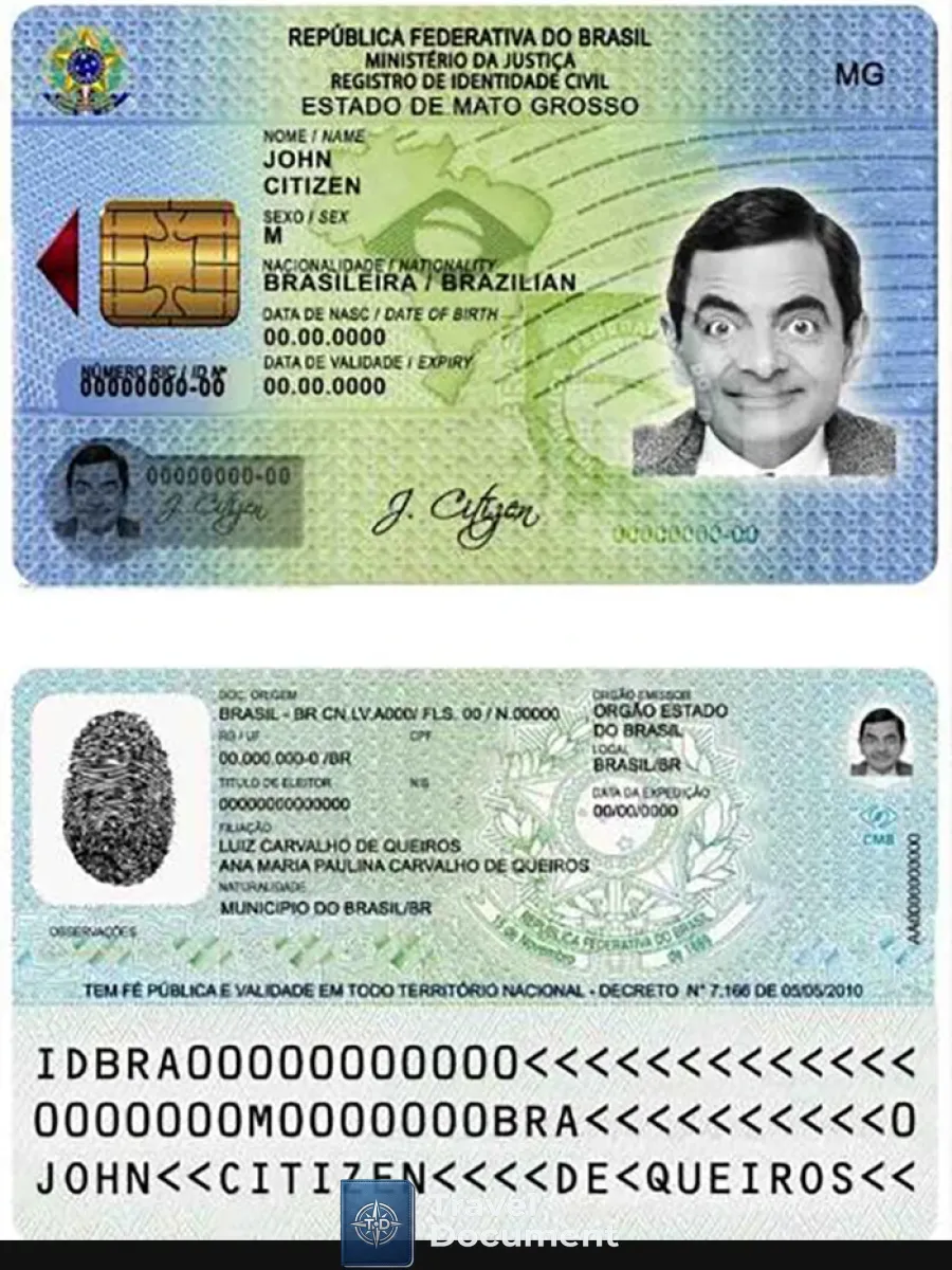 Brazil Id Template In Psd Format From 2009 2 — ID Cards