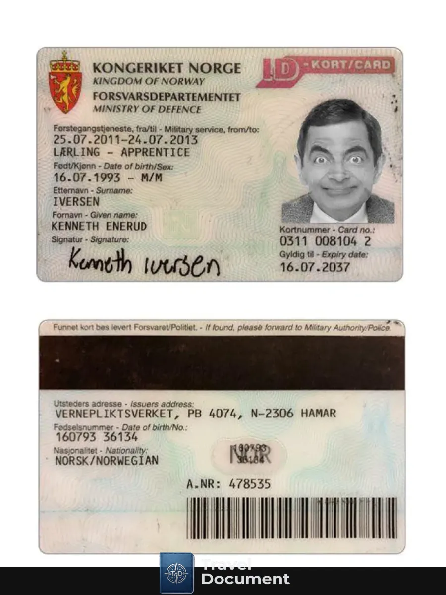 Norway Id Kort Card — ID Cards