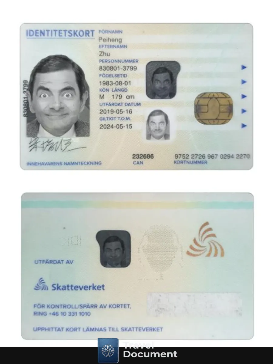 Sweden Id Card 2019 Present