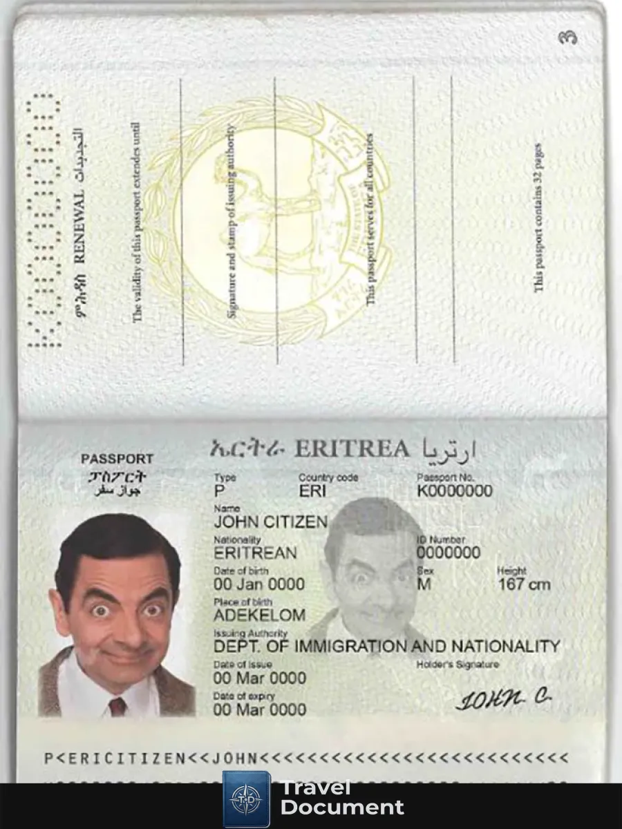 Eritrea Passport — Passports