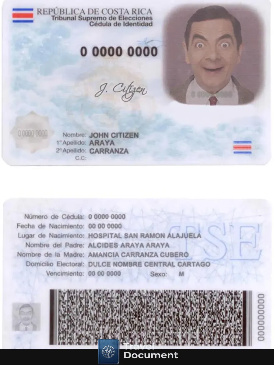 Costa Rica Id — ID Cards
