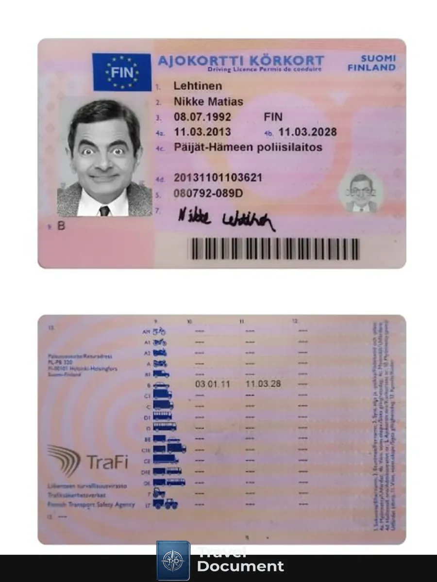Finland Driving License 2013 Present — Driver License
