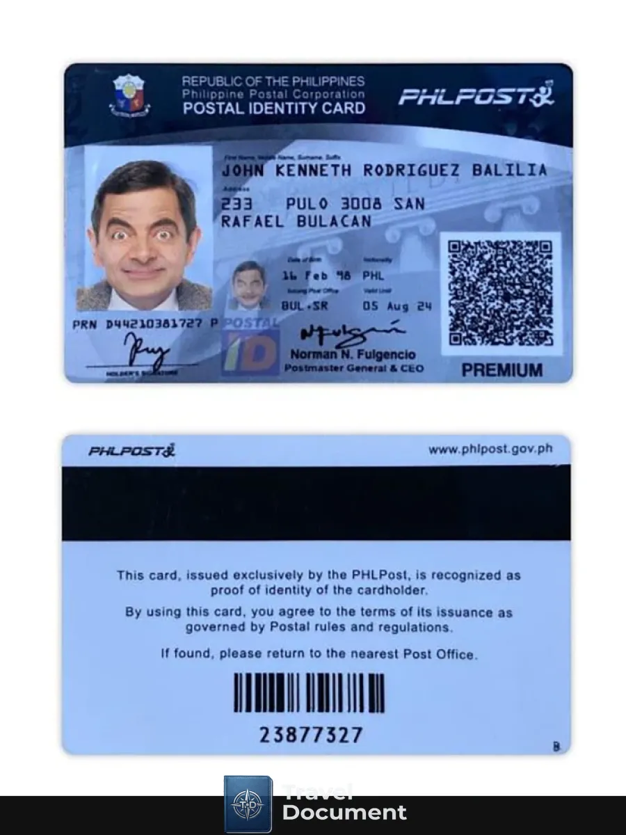 Philippines Postal Identity Card — ID Cards