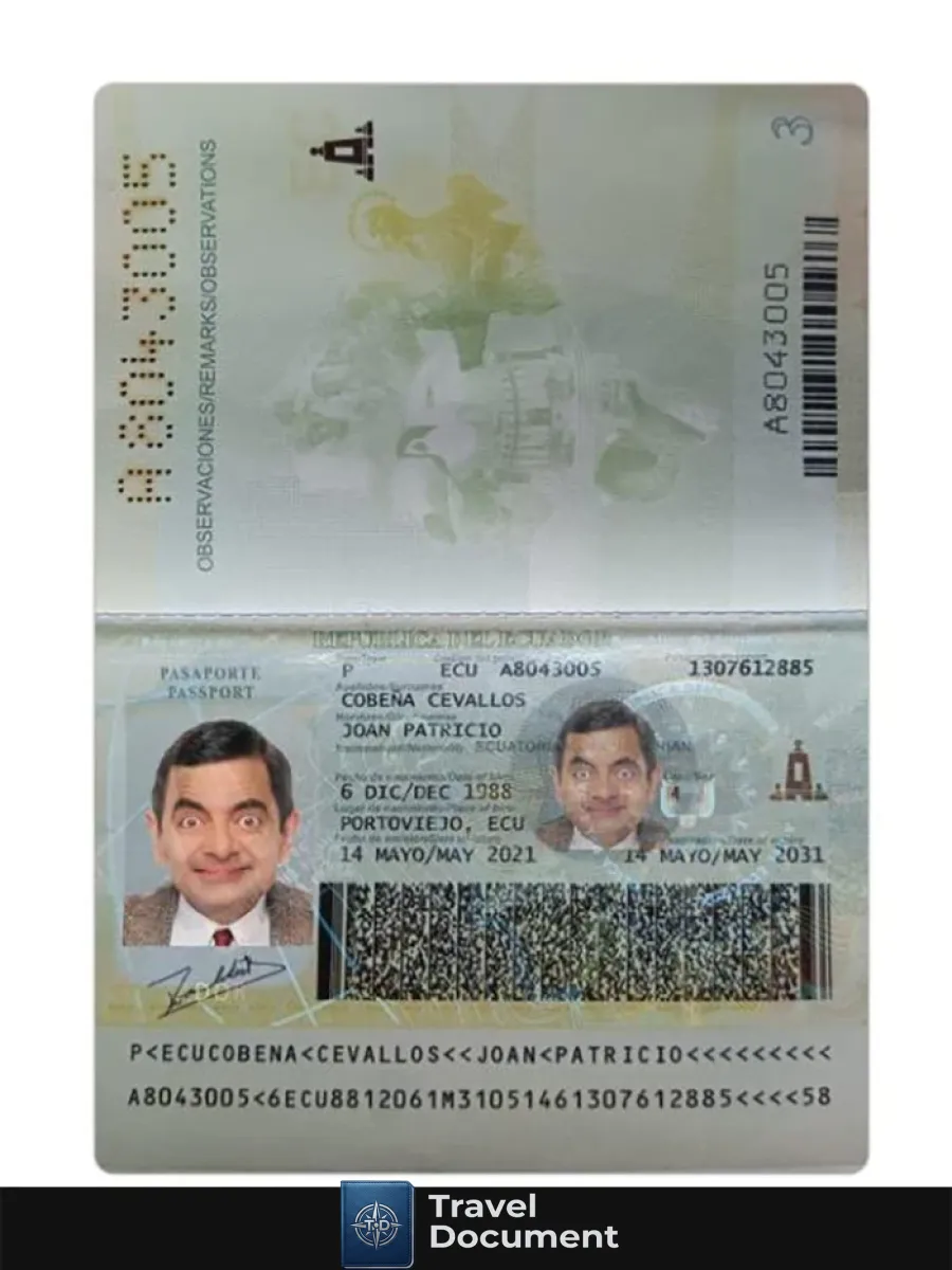 Ecuador Passport 2021 Present — Passports