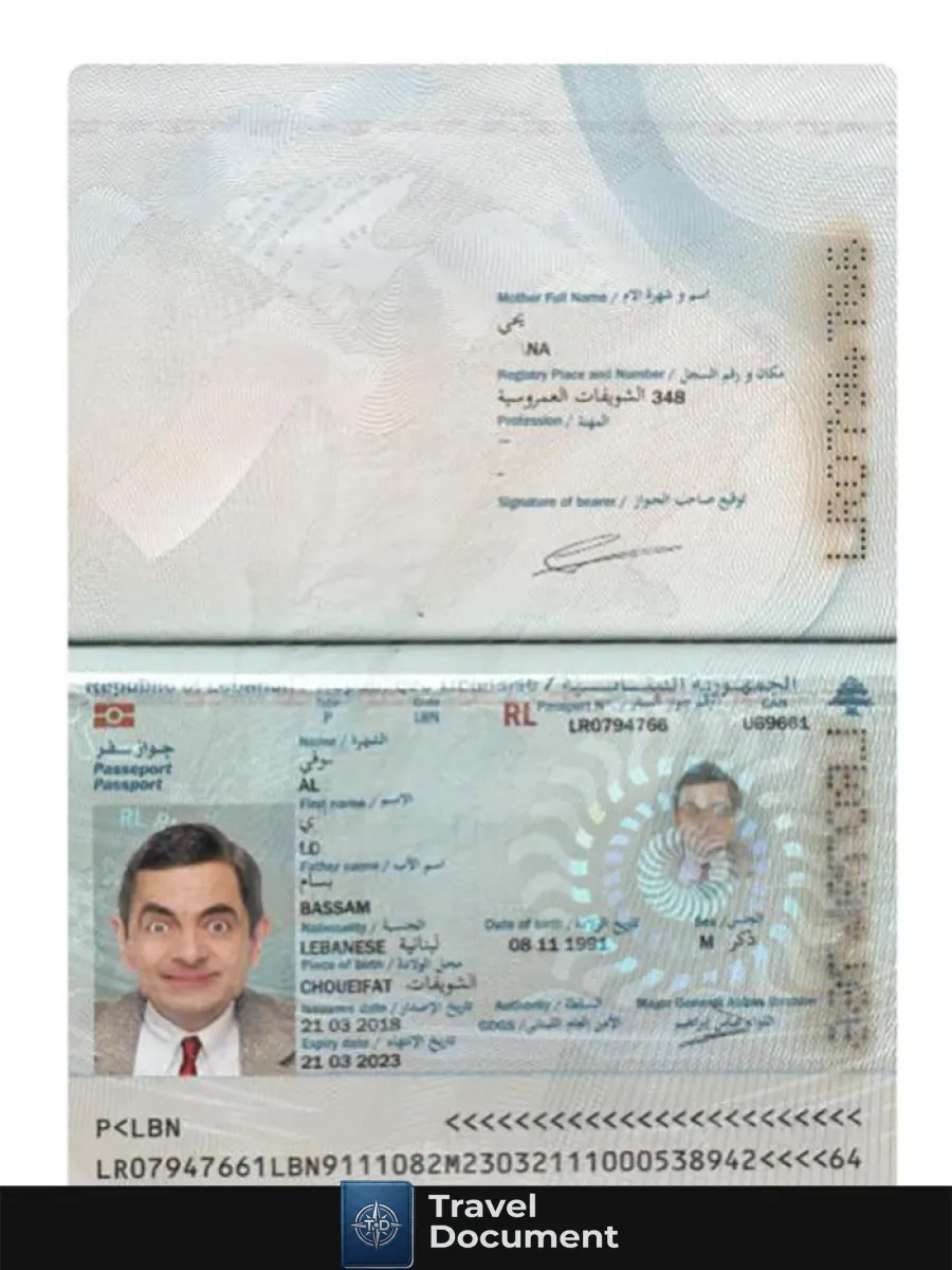 Lebanon Passport 2018 Present — Passports
