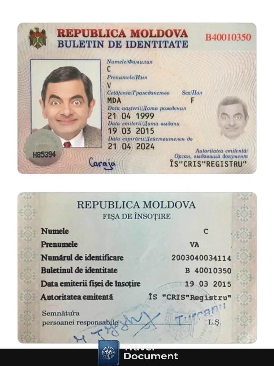 Moldova Id Card Version 2 — ID Cards