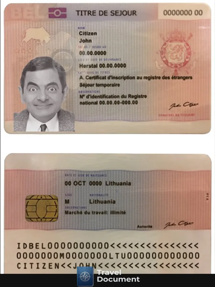 Belgium Permanent Residence Card — Residence Permit