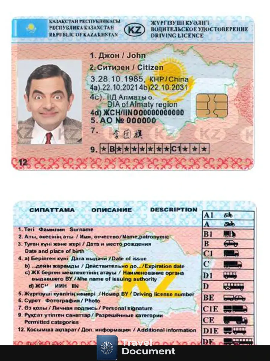 Kazakhstan Dl — Driver License