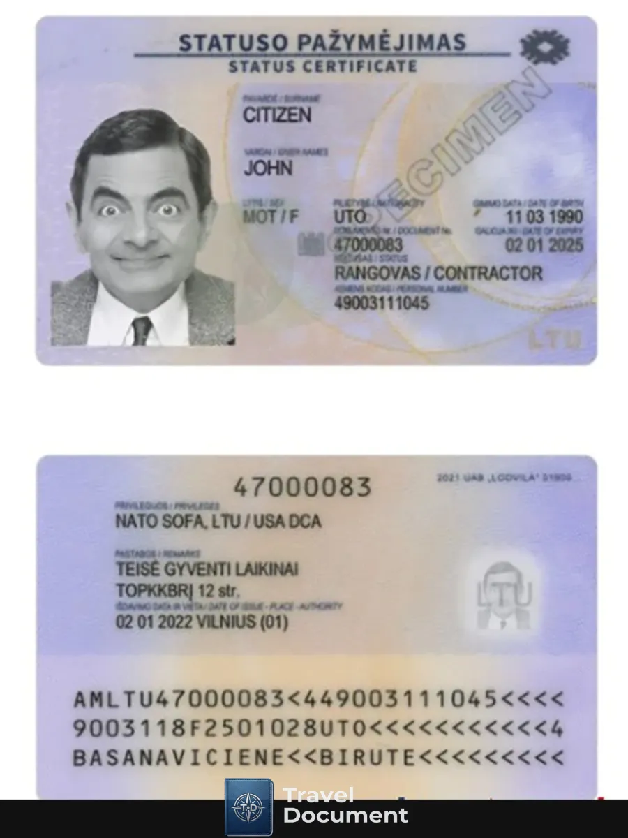 Lithuania Residence Card 2022 Present