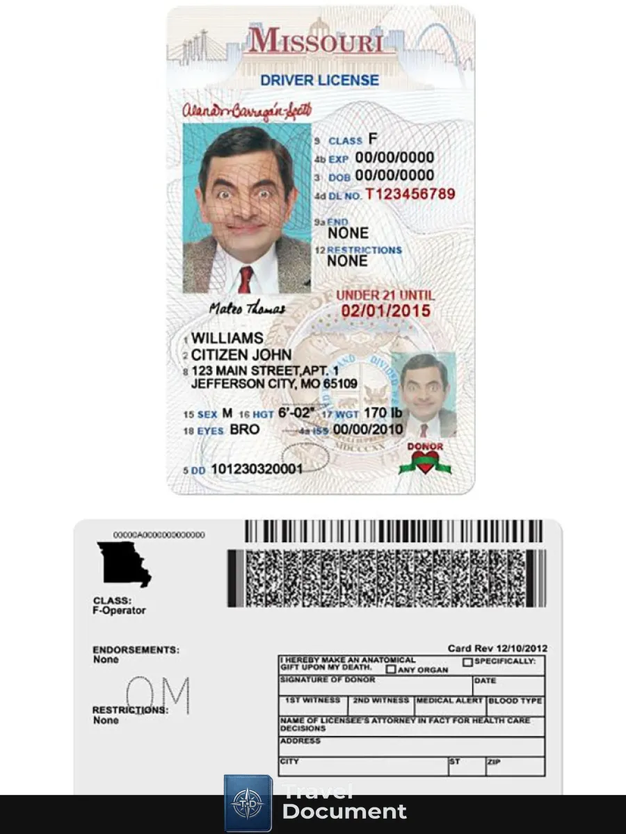 Usa Missouri Driving License Under 21