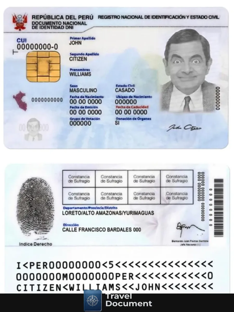 Peru Identity Card — ID Cards