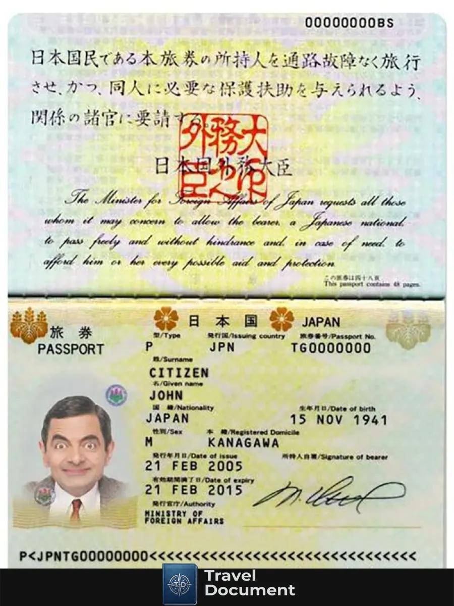 Japan Passport 2005 2015 — Passports