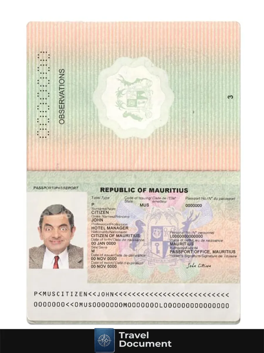 Mauritius Passport 2017 Present — Passports