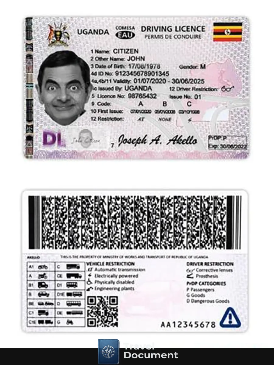 Uganda Driving License 2020 Present — Driver License