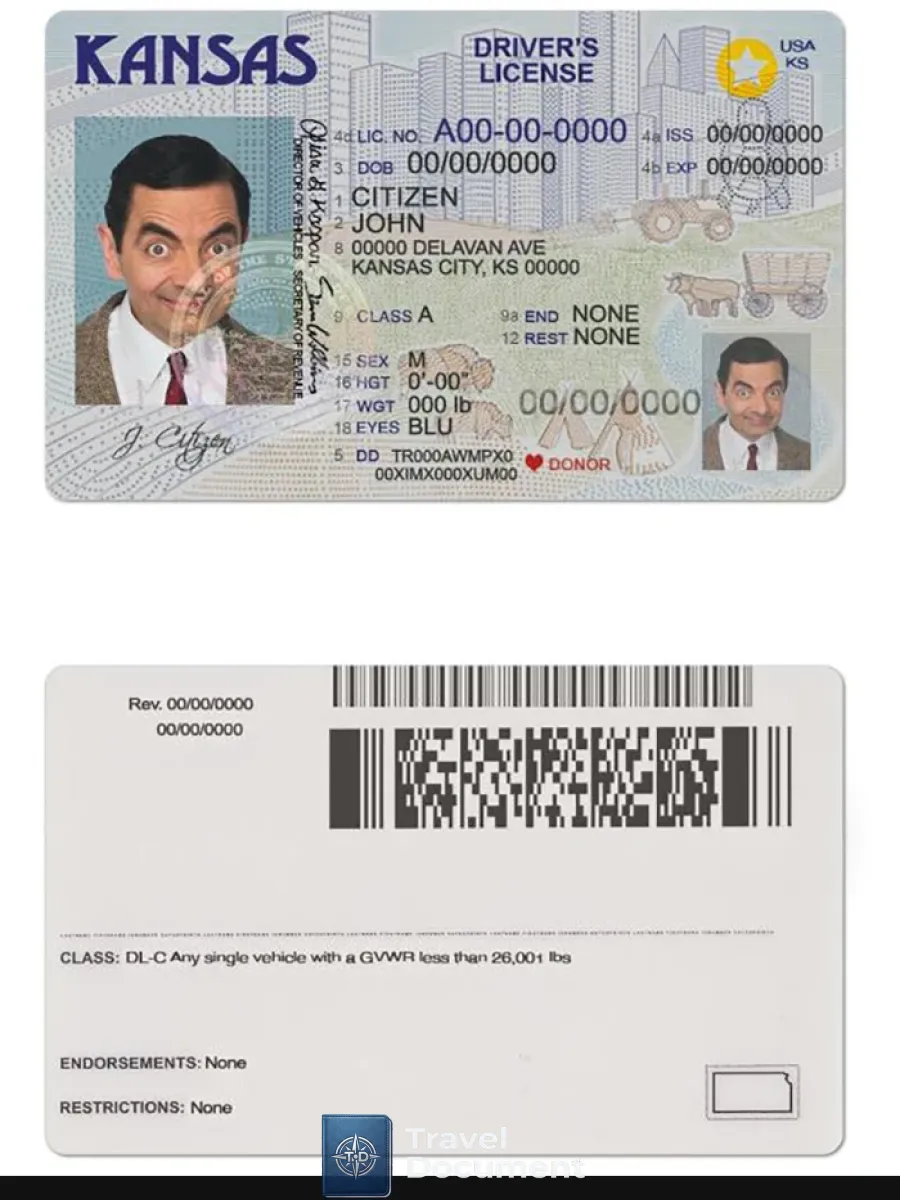 Usa Kansas Driving License