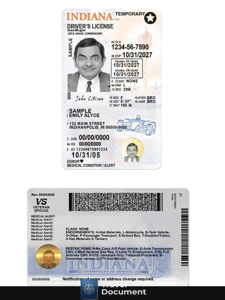 Usa Indiana Driving License Under 21 — Driver License