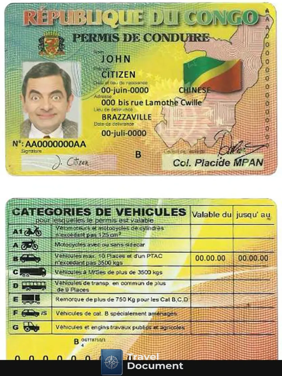 Congo Driving License — Driver License