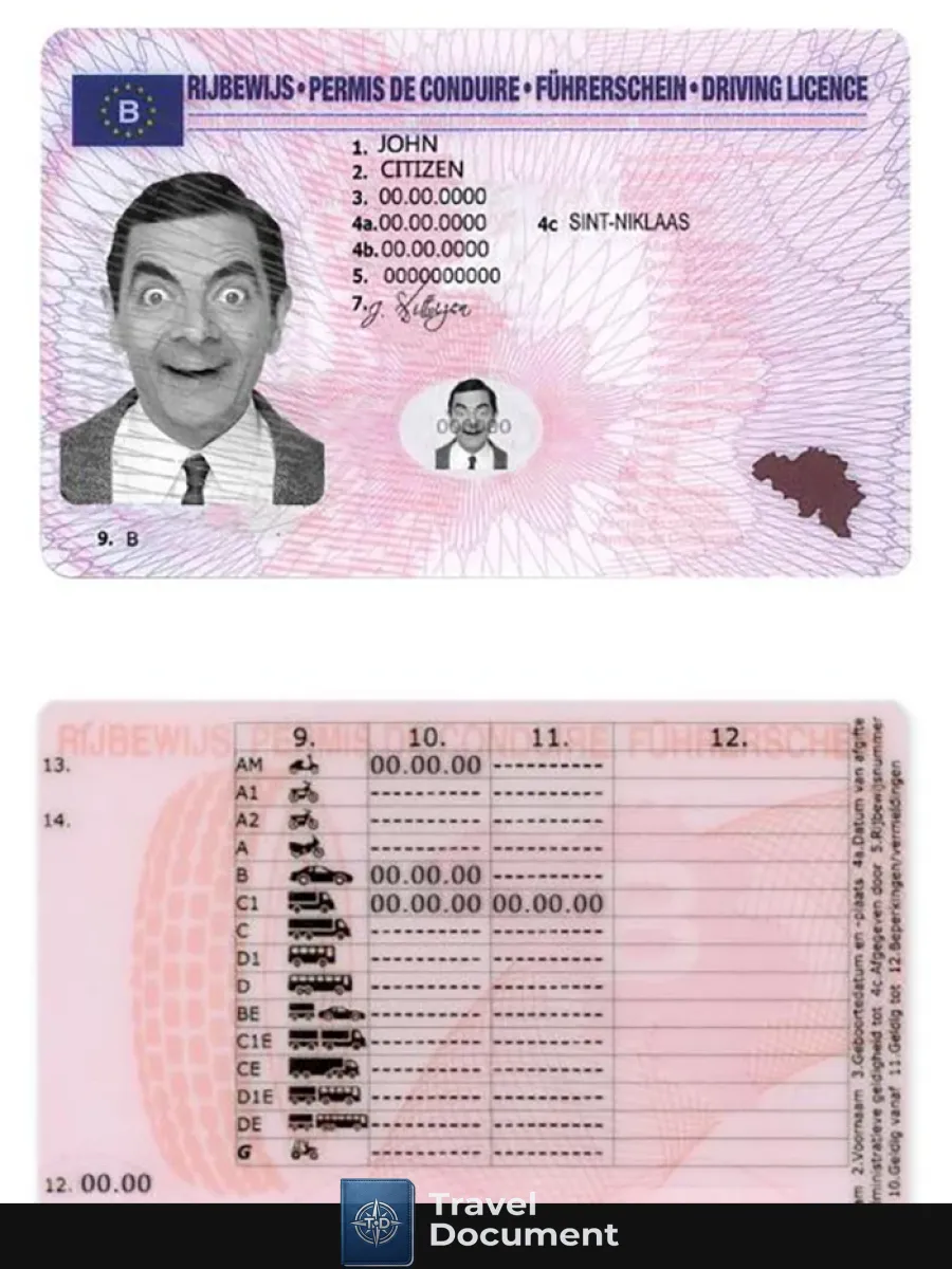 Belgium Driving License — Driver License
