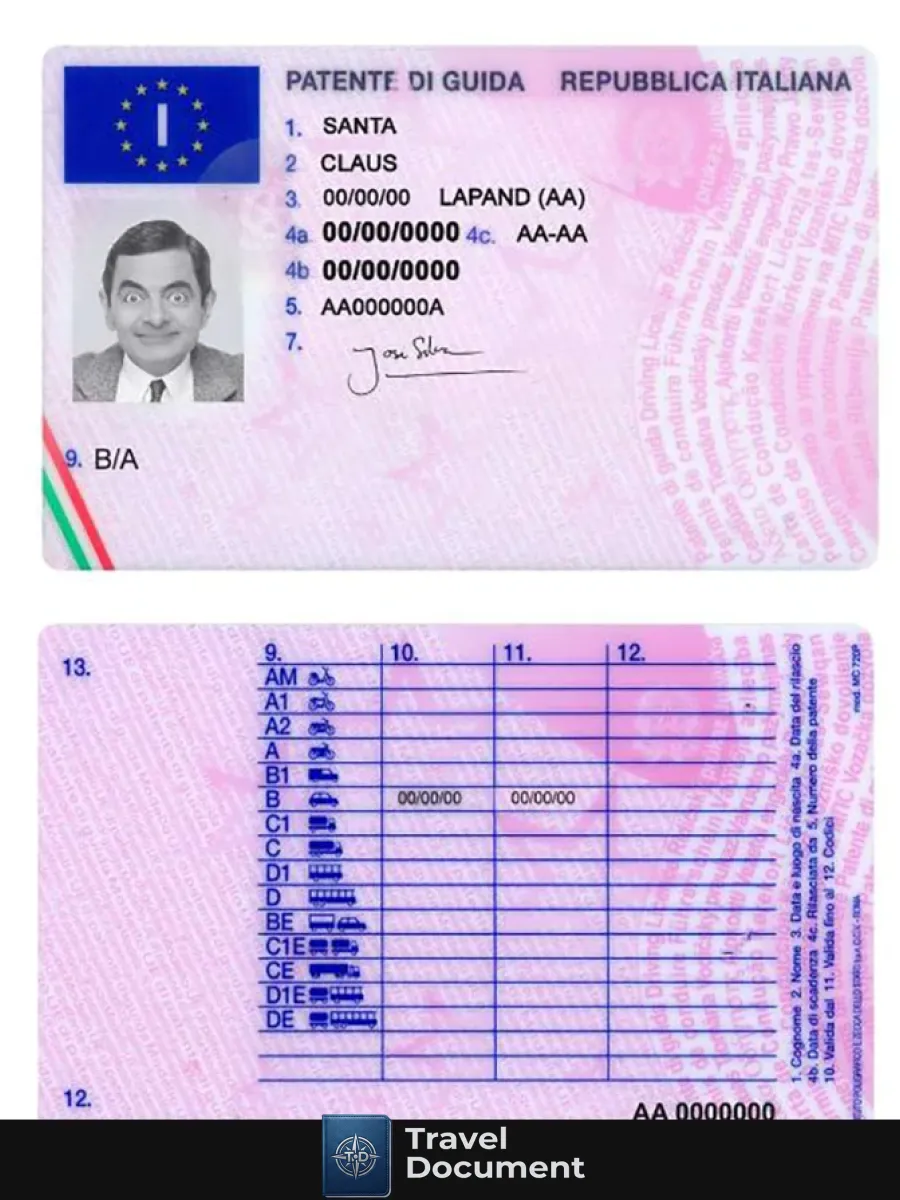 Italy Driving License — Driver License