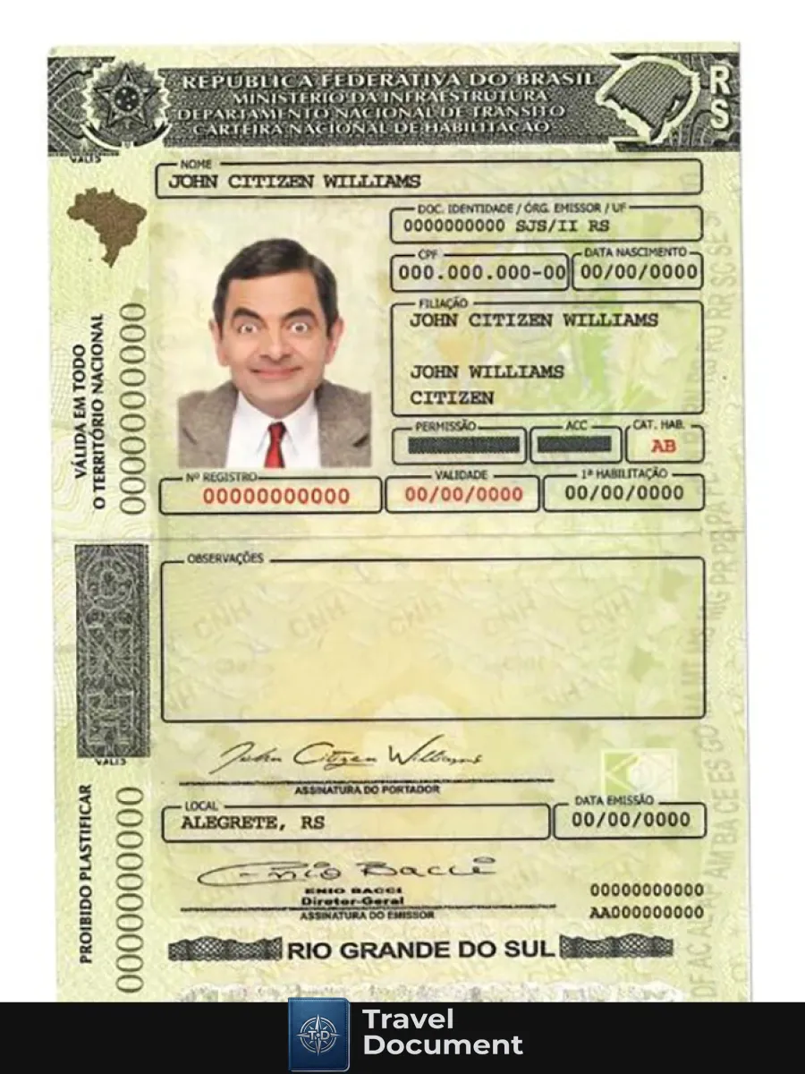 Brazilriograndedosuldriving License — Driver License