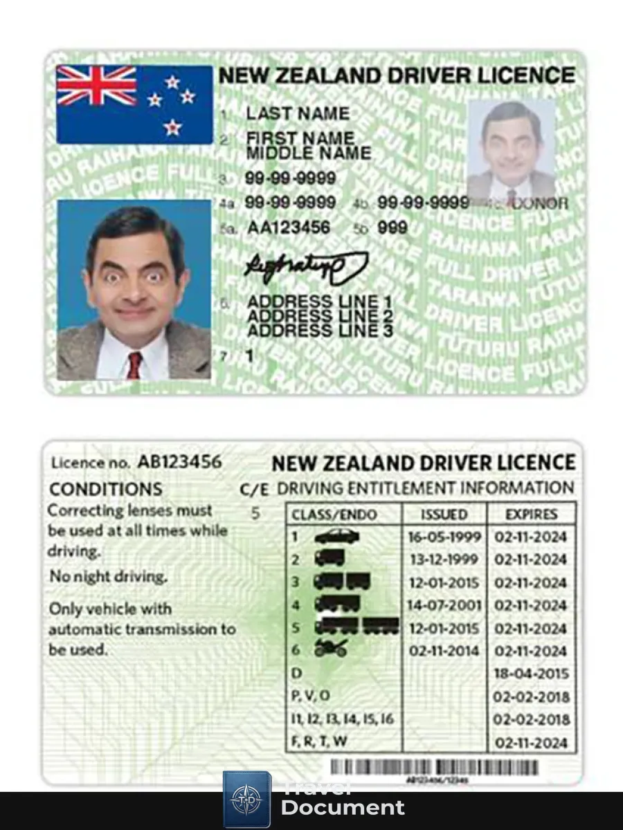 New Zealand Driving License Version 3 — Driver License