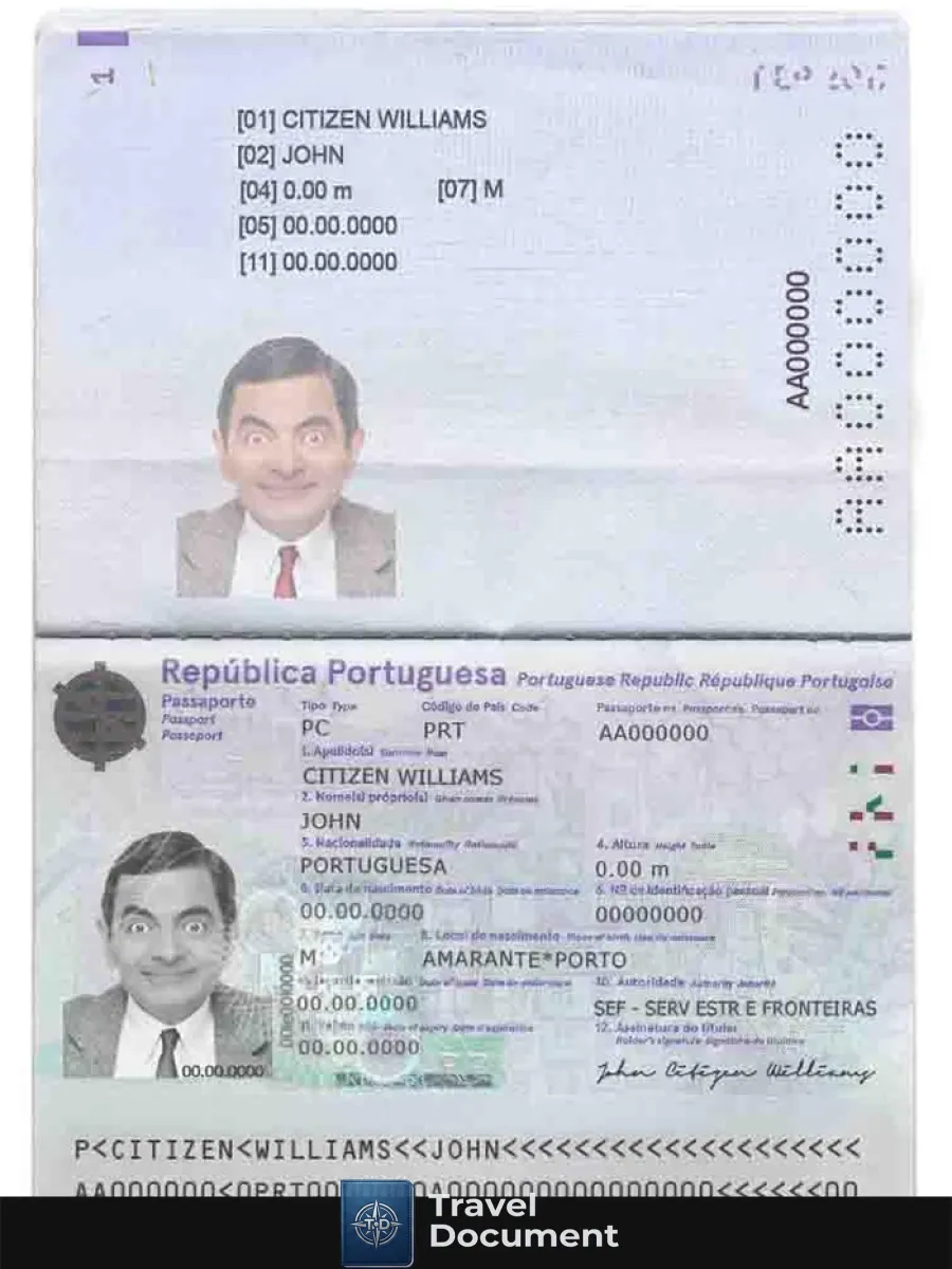Portugal Passport Template In Psd Format Fully Editable 2017 Present — Passports