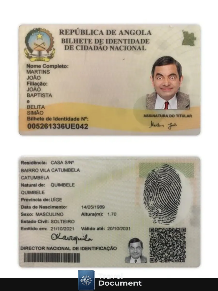 Angola Id Card 2021 Present — ID Cards
