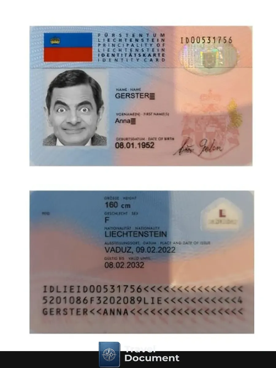 Liechtenstein Id Card — ID Cards