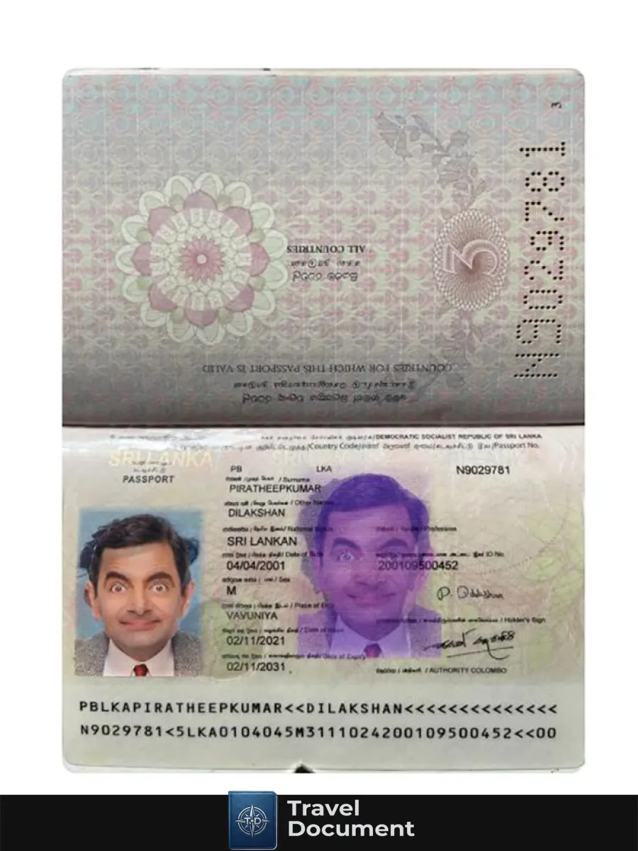 Sri Lanka Passport 2021 Present — Passports