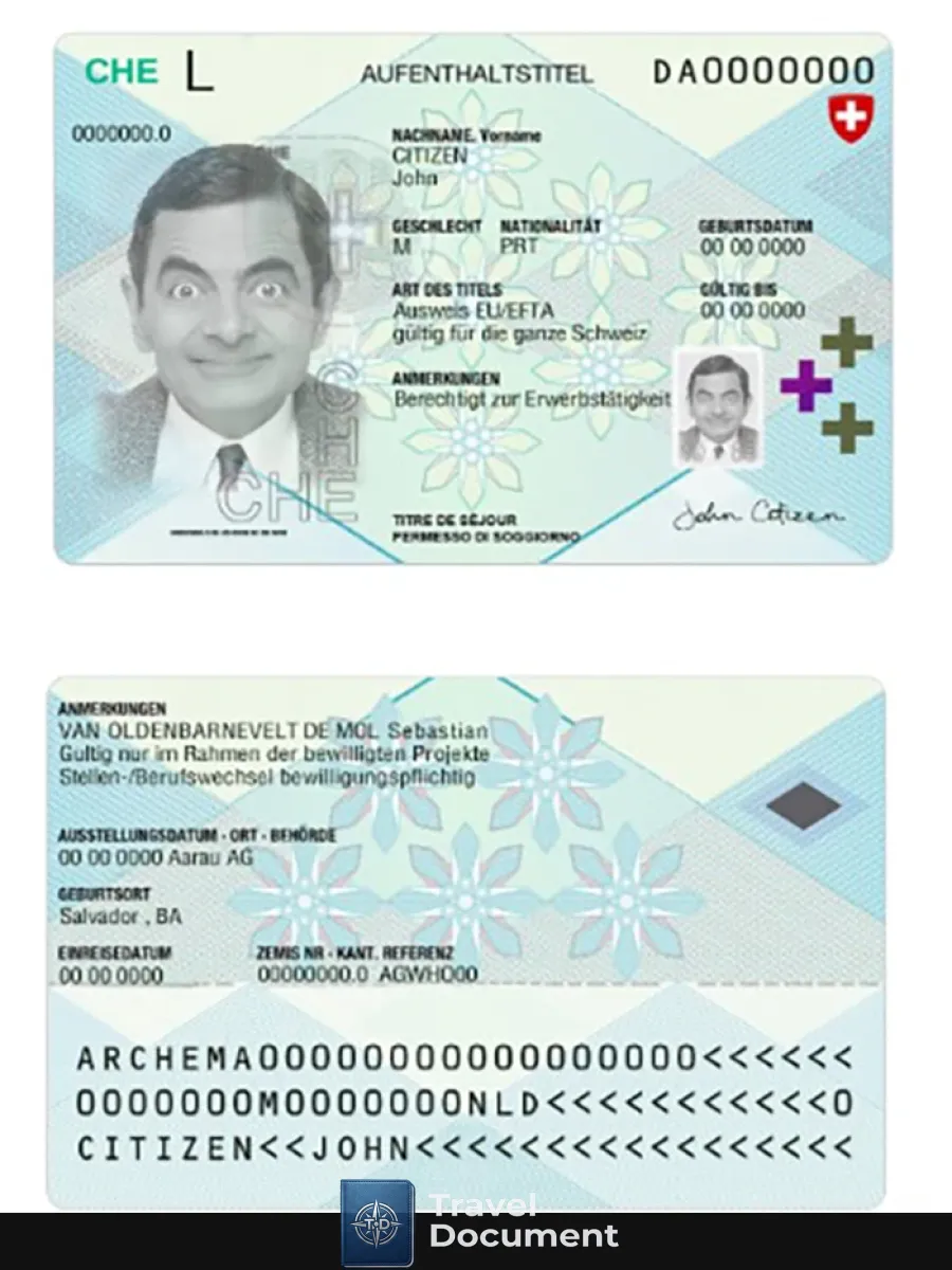 Switzerand Residence Permit 2020 Present — Residence Permit