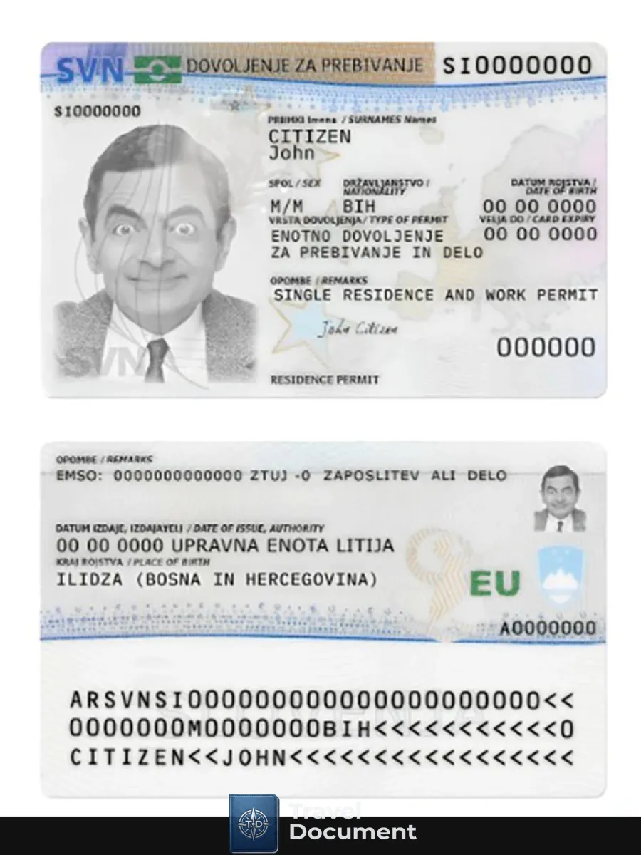 Slovenia Residence Permit Card — Residence Permit