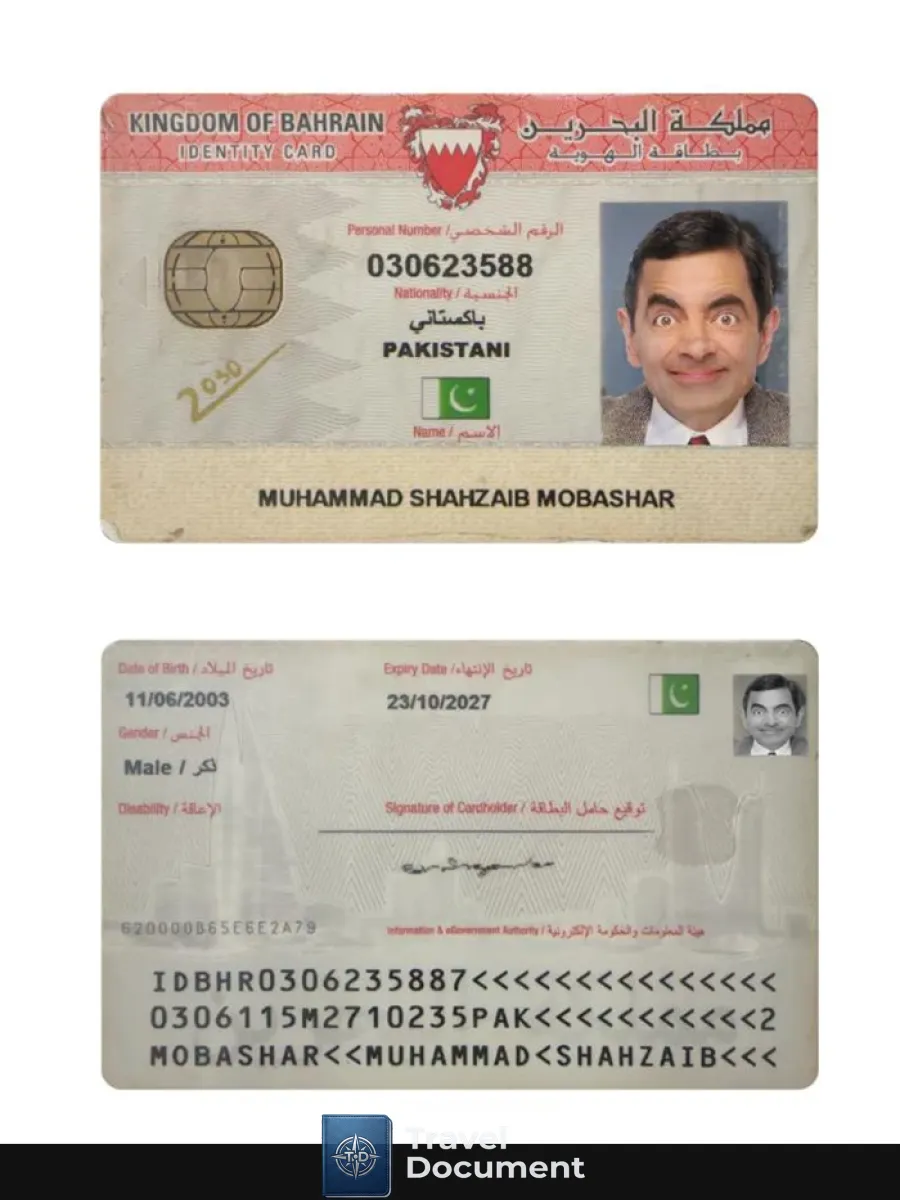 Bahrain Id Card 2019 Present — ID Cards