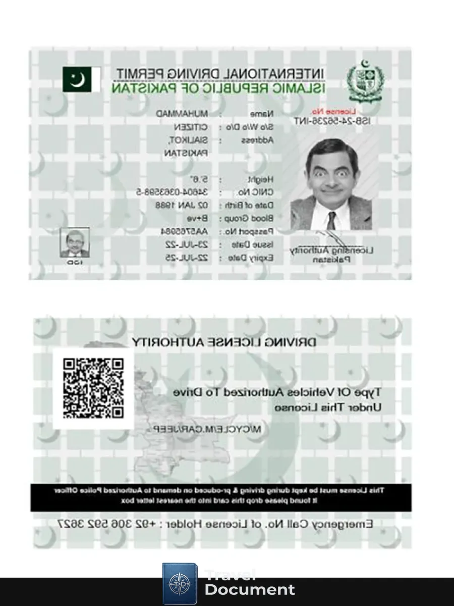 Pakistan International Driving License 2022 Present — Driver License