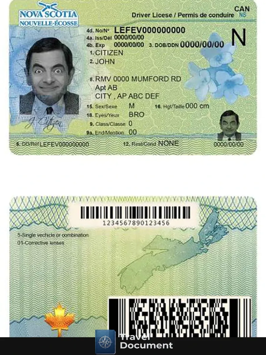 Canada Nova Scotia Driving License — Driver License
